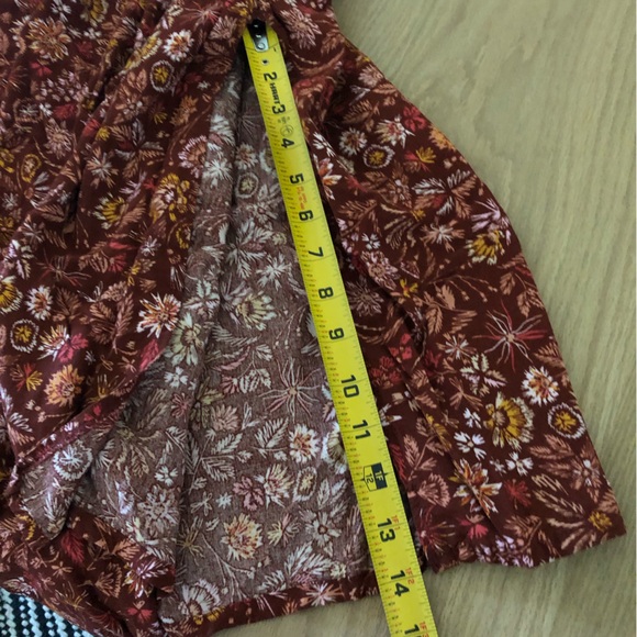 Lark + Grey|Boho burnt orange floral smocked midi dress, size large•••sleeveless - Picture 9 of 10